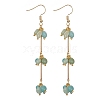 Natural Mixed Gemstone Chips Dangle Earrings EJEW-JE05274-2