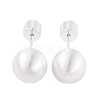 Round Ball Drawbench Brass Ear False Plugs for Women LS-EJEW-G391-24D-S-2
