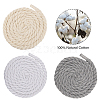 CHGCRAFT 3 Bags 3 Colors 3-Ply Twisted Macrame Cotton Cord OCOR-CA0001-30-3