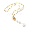 Natural Baroque Pearl Pendant Necklaces NJEW-JN03086-2