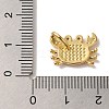 Rack Plating Brass Micro Pave Cubic Zirconia Pendants KK-U027-12-02G-3