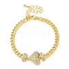 Brass Micro Pave Cubic Zirconia Bracelets BJEW-S158-02G-A-4