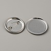 Flat Round Iron Badge Button Parts DIY-WH0297-15C-2