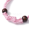 Adjustable Braided Waxed Cotton Macrame Pouch Bracelet Making BJEW-JB09698-05-3
