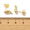 Brass Micro Pave Cubic Zirconia Studs Earrings Findings EJEW-H128-05G-3