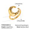 Women's 304 Stainless Steel Moon Cuff Rings YN7472-1-2