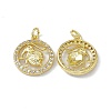 Real 18K Gold Plated Brass Micro Pave Clear Cubic Zirconia Pendants KK-E068-VB409-5-1