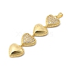 Brass Micro Pave Cubic Zirconia Big Pendants KK-C164-01C-G-2