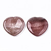 Natural  Strawberry Quartz Thumb Worry Stone G-N0325-01Z-2
