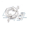 Brass Spring Ring Clasps KK-L082A-01S-3