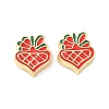 Christmas Brass Enamel Beads KK-I474-G26-1