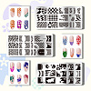 Stainless Steel DIY Nail Art Templates MRMJ-WH0092-017-3