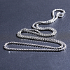 304 Stainless Steel Box Chain Necklace Makings AJEW-WH0270-251-3