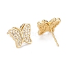 Butterfly Sparkling Cubic Zirconia Stud Earrings for Girl Women EJEW-H126-11G-2