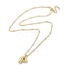 Initial Letter Brass Pendant Necklaces NJEW-A015-21G-P-2