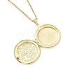 Brass Locket Pendant Necklaces NJEW-JN05906-6