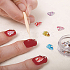 HOBBIESAY 24Pcs 6 Colors Resin Rhinestone Cabochons MRMJ-HY0002-50-6