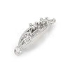 Brass Clear Cubic Zirconia Connector Charms KK-Z094-06P-01-2