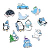40Pcs 20 Styles Winter Theme Zinc Alloy Enamel Pendants ENAM-CJ0006-43-9