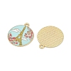 Alloy Enamel Pendants ENAM-V001-02E-G-2
