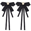 2Pcs Polyester Bowknot Pins JEWB-CN0001-11-1