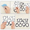 SUPERFINDING 8 Sheets 2 Style PET Sticker Reflective Self Adhesive Vinyl Waterproof 0-9 Number DIY Decorations for Mailbox DIY-FH0002-78-2