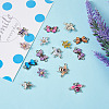 Boutigem 24Pcs 12 Styles Alloy Enamel Connector Charms FIND-BG0001-03-16