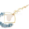 Natural Aquamarine Chip Beaded Hanging Suncatchers HJEW-TA00288-03-4