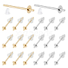 Unicraftale 200Pcs 2 Color 304 Stainless Steel Stud Earring Findings STAS-UN0055-93-1