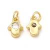 Brass Micro Pave Cubic Zirconia Charms KK-E068-VB234-1