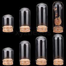   8 Sets 4 Style Glass Dome Cloche Cover AJEW-PH0004-30