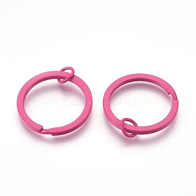 Spray Painted Iron Split Key Rings IFIN-L038-06-FF-1