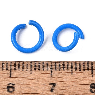 Spray Painted Iron Open Jump Rings IFIN-T017-04B-07-1