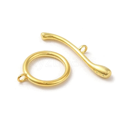 Rack Plating 925 Sterling Silver Toggle Clasps LS-STER-G038-03G-1