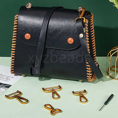 8Pcs 4 Styles Tibetan Style Zinc Alloy Swivel Lobster Claw Clasps FIND-PH0008-63AG-1