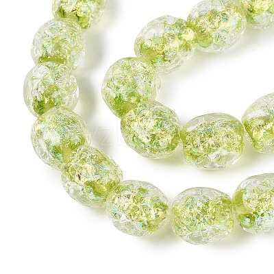 Handmade Foil Glass Beads Strands FOIL-Q002-05E-1