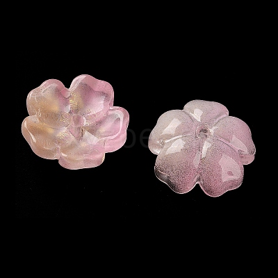 Dyed & Heated Gradient Color Glass Bead Cap GLAA-D307-01-1
