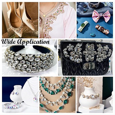 Sew on Rhinestone LS-RGLA-T034-7x15mm-22-1