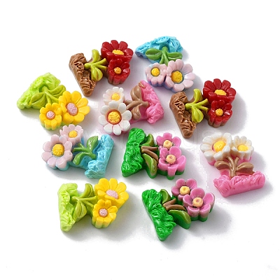 Opaque Resin Decoden Cabochons CRES-P030-B-1