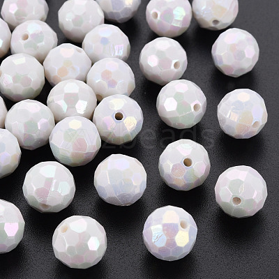 Opaque Acrylic Beads TACR-S154-10F-09-1
