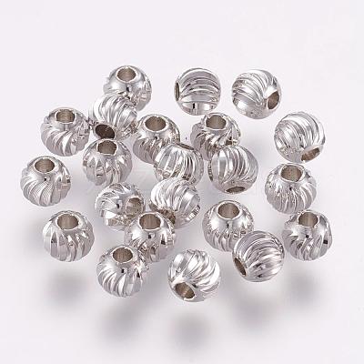 Brass Spacer Beads KK-G312-01P-6mm-P-1