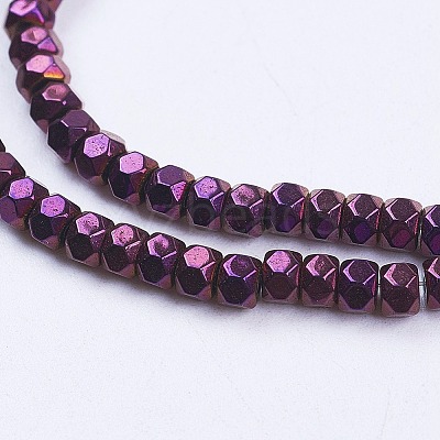 Electroplate Non-Magnetic Synthetic Hematite Beads Strands G-F562-S06-1