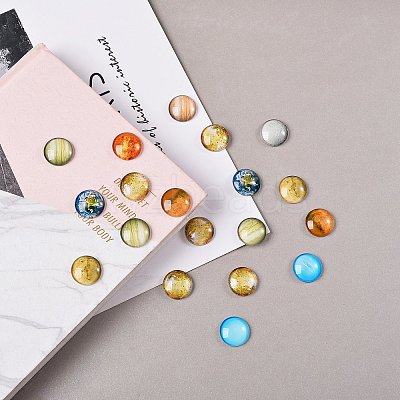 Luminous Glass Cabochons GLAA-SZ0001-13-1
