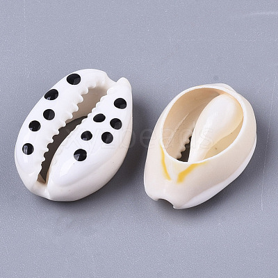 Natural Cowrie Shell Beads SSHEL-N034-35-1