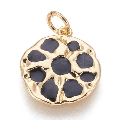 Brass Enamel Pendants KK-O113-03G-A-1