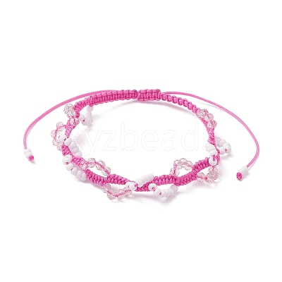 Glass Seed Beads Braided Beaded Bracelets for Women BJEW-MZ00215-01-1