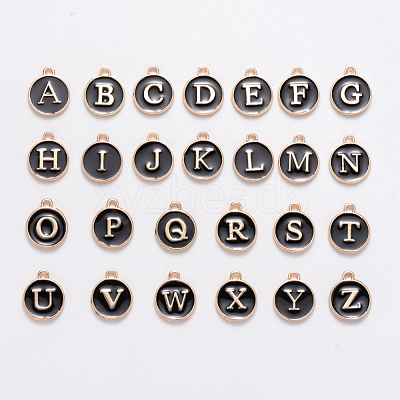 Initial Letter A~Z Alphabet Enamel Charms ENAM-Q437-05-1