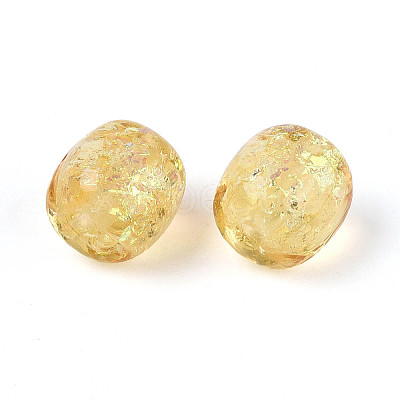 Handmade Foil Lampwork Beads Strands FOIL-T008-01E-1