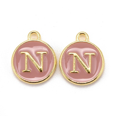 Golden Plated Alloy Enamel Charms X-ENAM-S118-07N-1