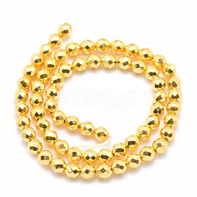 Electroplate Non-magnetic Synthetic Hematite Beads Strands G-L485-03A-G-1